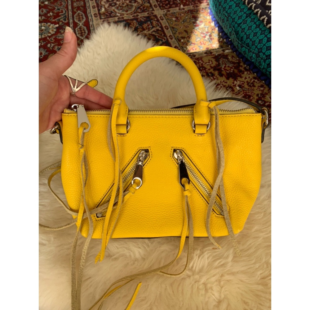 Yellow Rebecca Minkoff Mini Moto Satchel Bag
